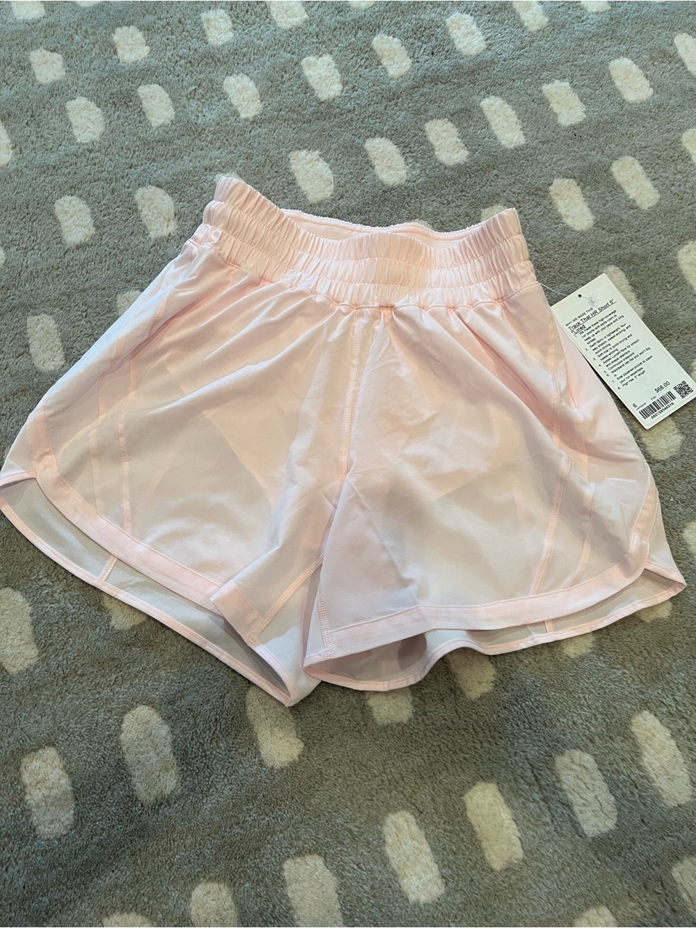 lululemon athletica Track That Pale Pink Run/Train Shorts